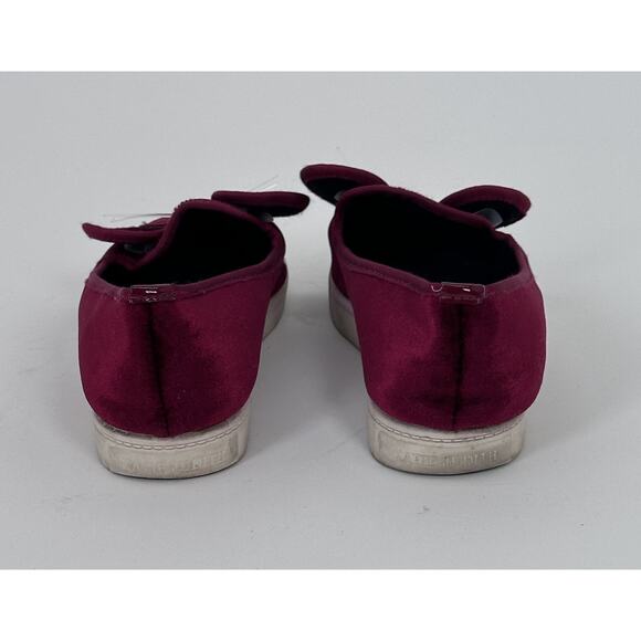 ⭐️ Katie Judith Shoe Flats Burgundy Velvet Mouse Sz 35 - Picture 6 of 10